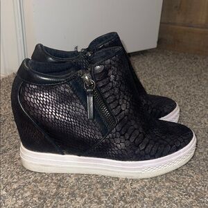 Not Rated Black Wedge Shoes